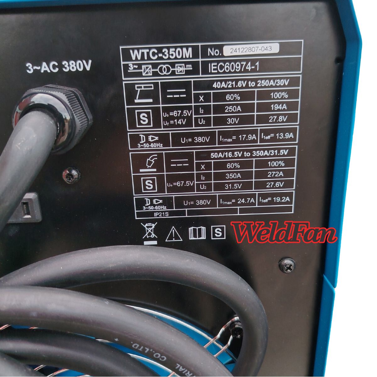Maquina De Soldar Weltec Wtc-350 Mig- Mma/ 380v - Imagen 14