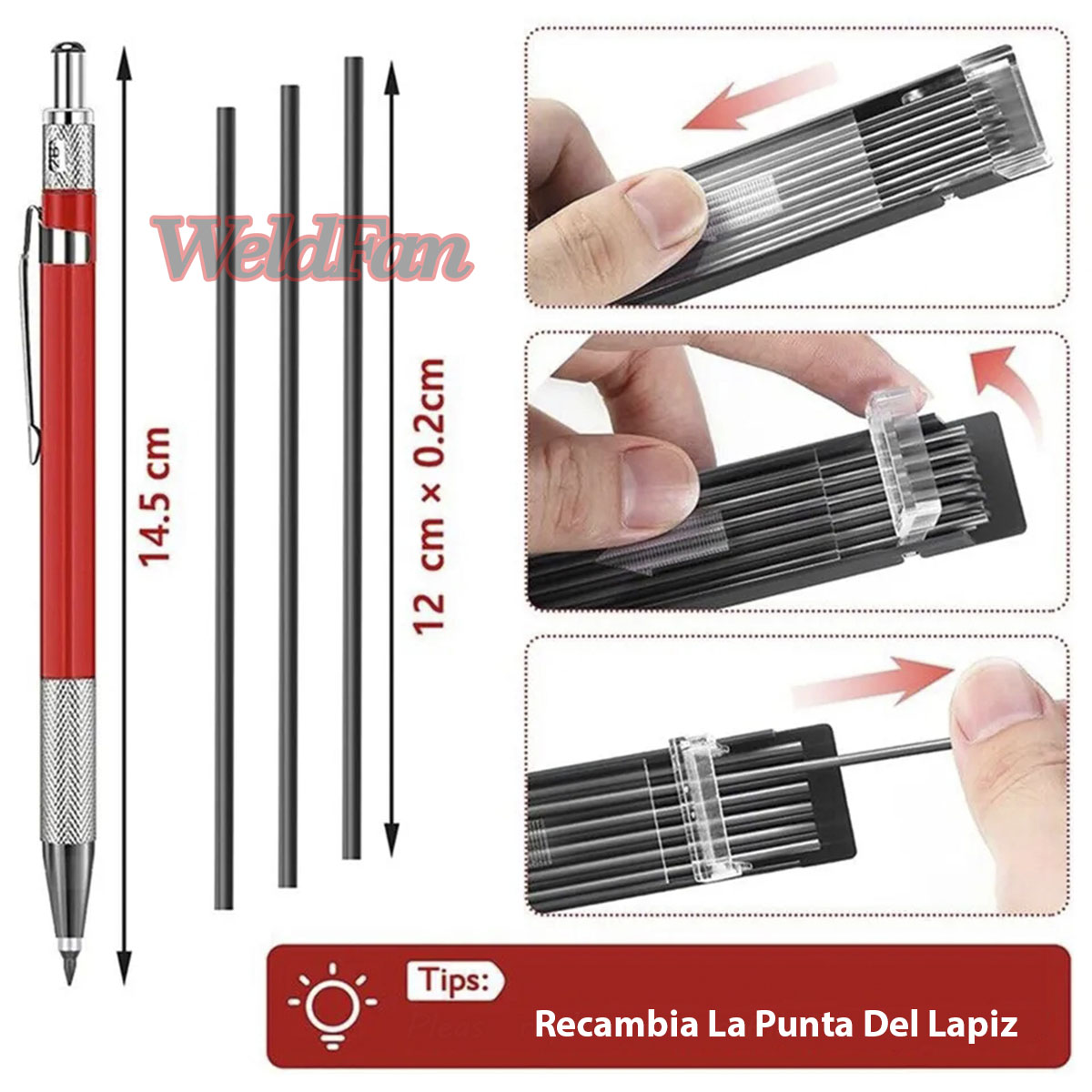 Lápiz Para Soldador Marcador Mecánico Para Metales - Imagen 4