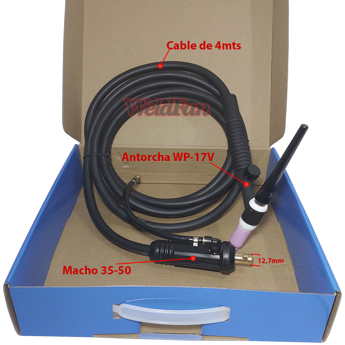 Equipo Tig Wp-17v De 150amp / Macho 35-50 Con Conexión Argón - Imagen 5