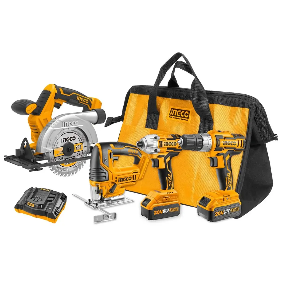 Herramientas Inalambricas Set 4 Herramienta Ingco 20v