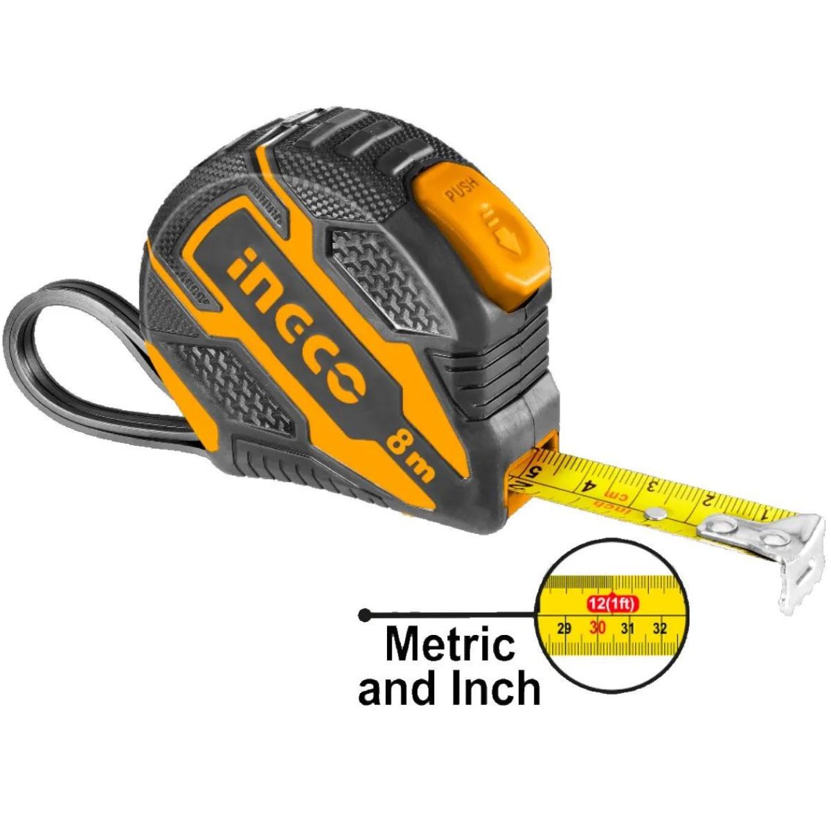 Huincha De Medir Metrica 8m Ingco Hsmt08825/ Flexómetro