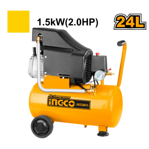 Compresor De Aire 24lts 1,5 Kw 2 Hp Ac202411 Ingco