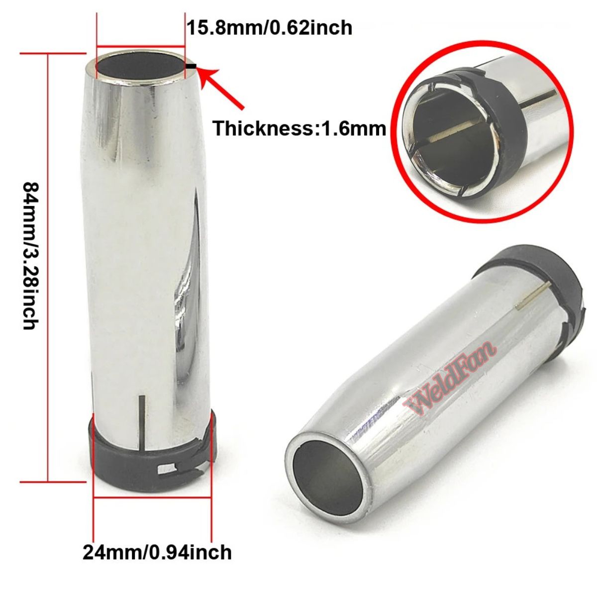 Tobera Mig Binzel 36 Para Torcha Mig X1 Unidad - Imagen 5