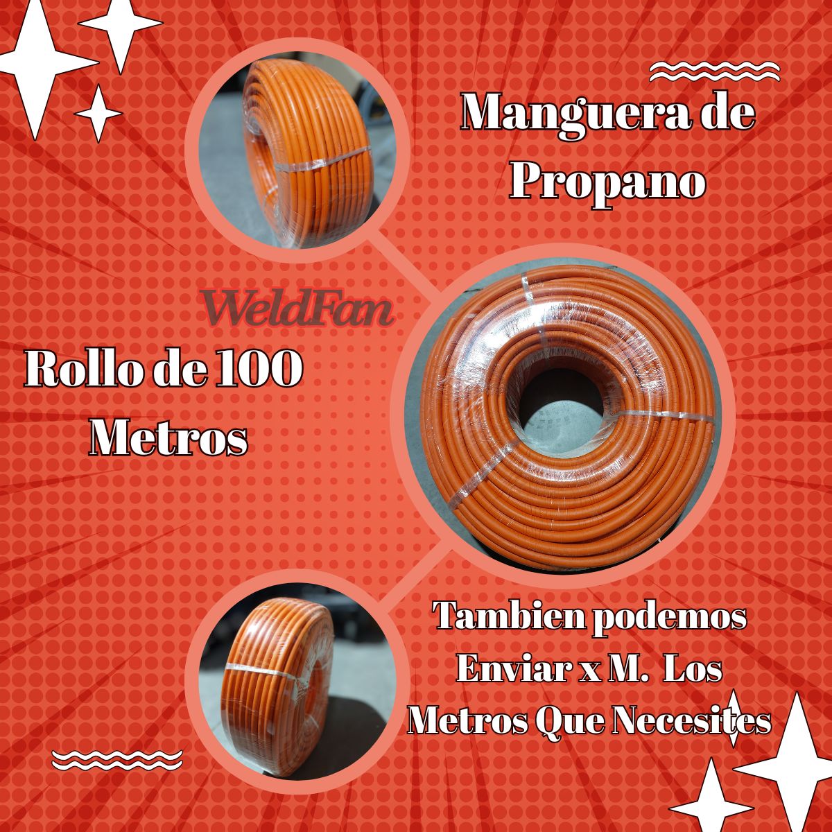 Manguera De Propano De 1/4 X100mts o X metro/ Manguera Para Soplete o Calentador - Imagen 6