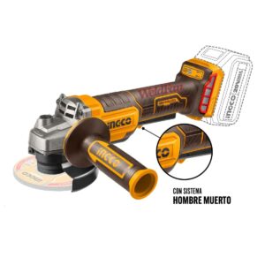 Esmeril Bl Ingco C/hm Industrial Inalambrico 4 1/2" 20v/115mm