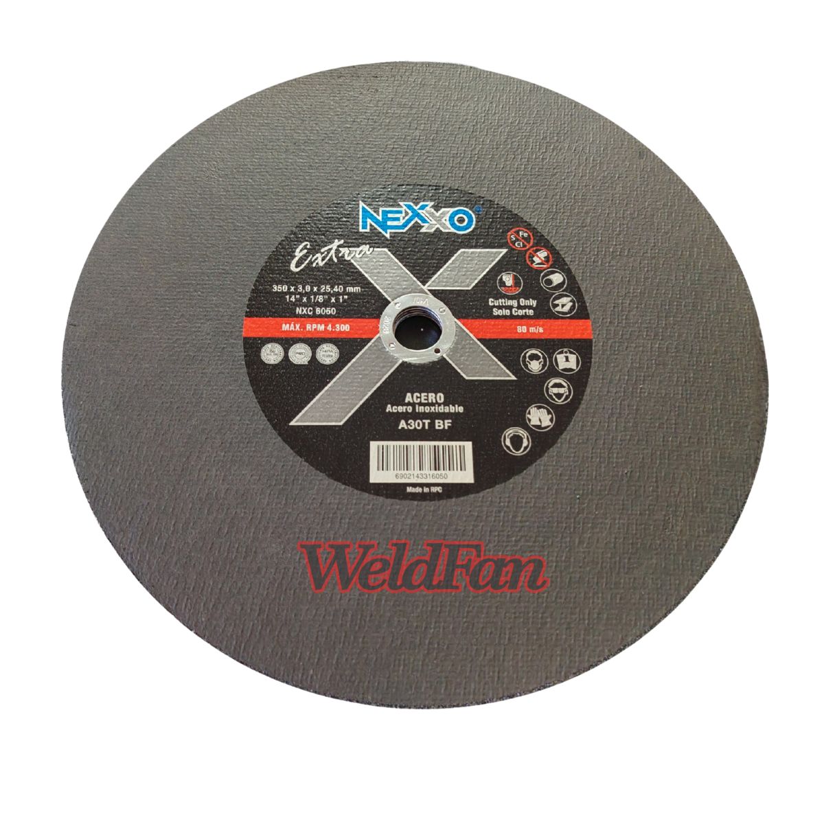 Disco Corte Tronzadora 14"x 3mm Acero / Inox